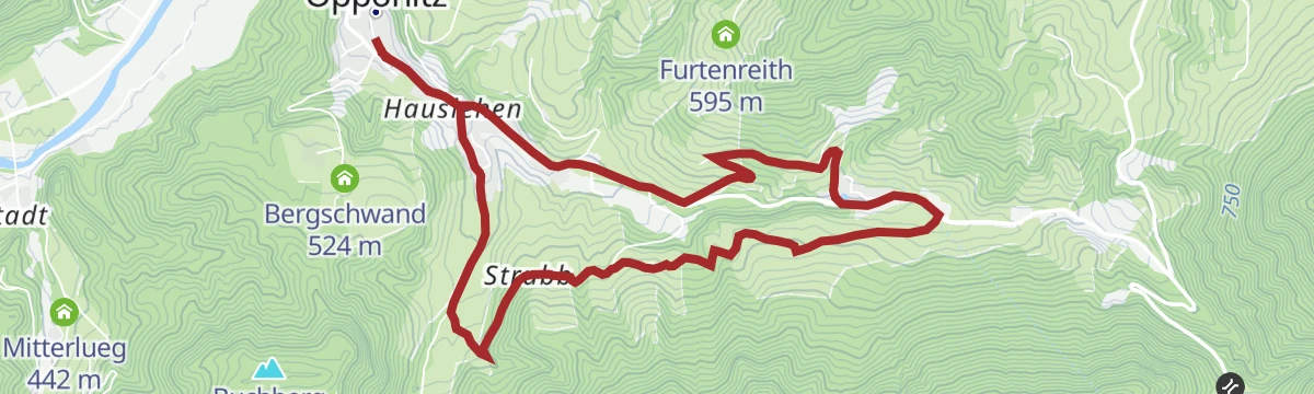 Route map: Strubbweg